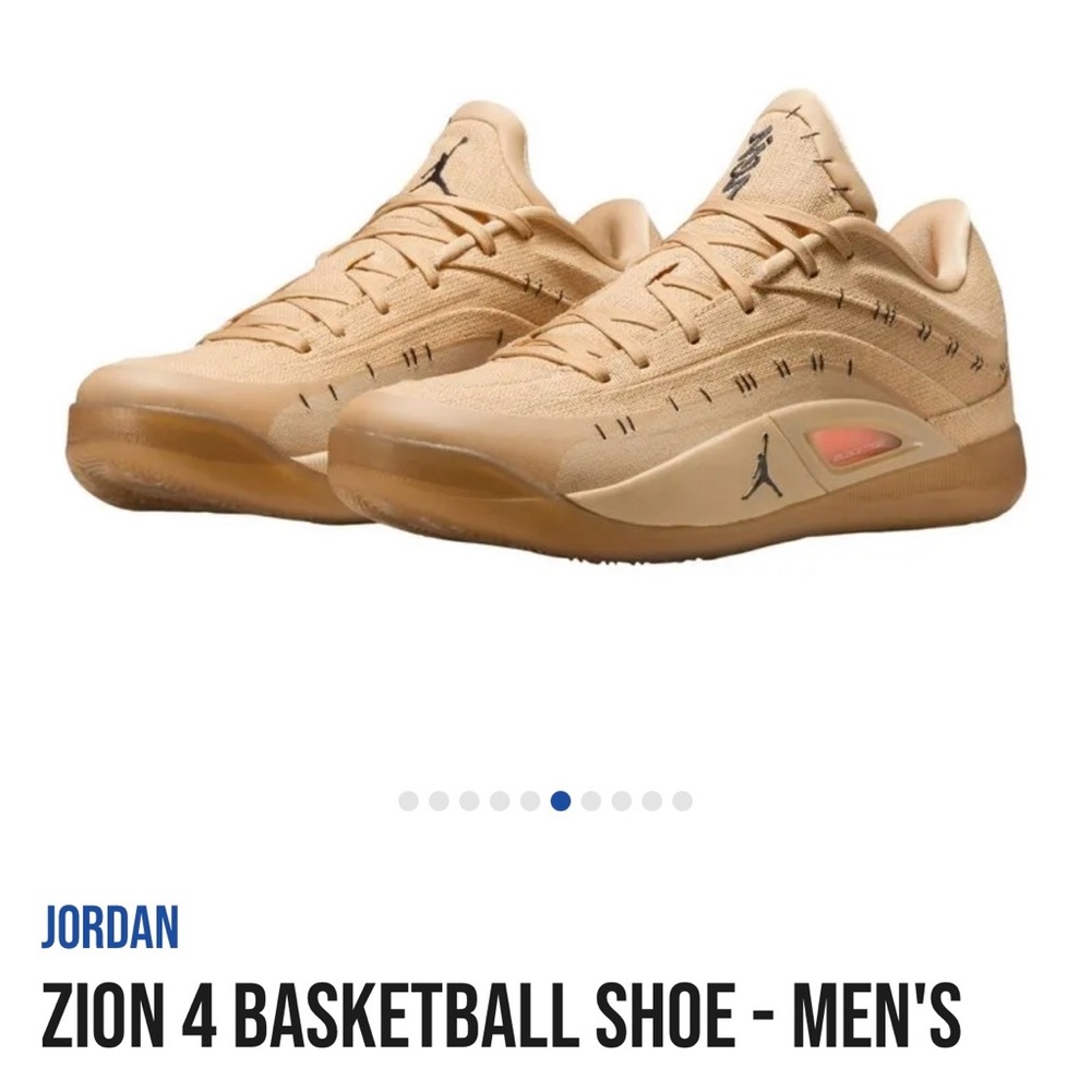 Nike Jordan Zion 4 in sesame/black